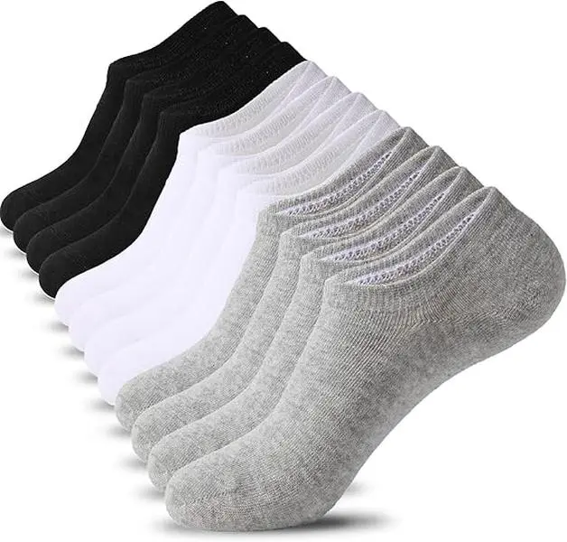 6/10 Pairs Non Slip No Show Socks Womens and Mens Low Cut Invisible Liner Ankle Socks 6/10 Pairs Non Slip No Show Socks Womens and Mens Low Cut Invisible Liner Ankle Socks