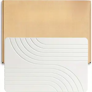 Sandstone Diatomaceous Earth Bath Mat - Non-Slip, Quick-Drying, Absorbent, Elegant Modern Design, Easy to Clean (23.5x15in) - Bathroom Accessory Shower