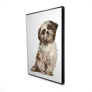 360 stand Artistic Shih-Tzu Print Framed Wall Art - 24x36 in, Animal Wall Decor, Photo Accent for Room, Ideal Gift for Posters & Prints Enthusiasts, Decoration, Art Enthusiasts, Artwork