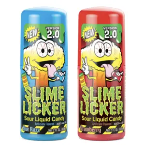 Toxic Waste Slime Licker 2.0 Sour Fruity Liquid Candy, 2-Pack, 2 fl oz Each Candy for Fruity Sweets Lovers