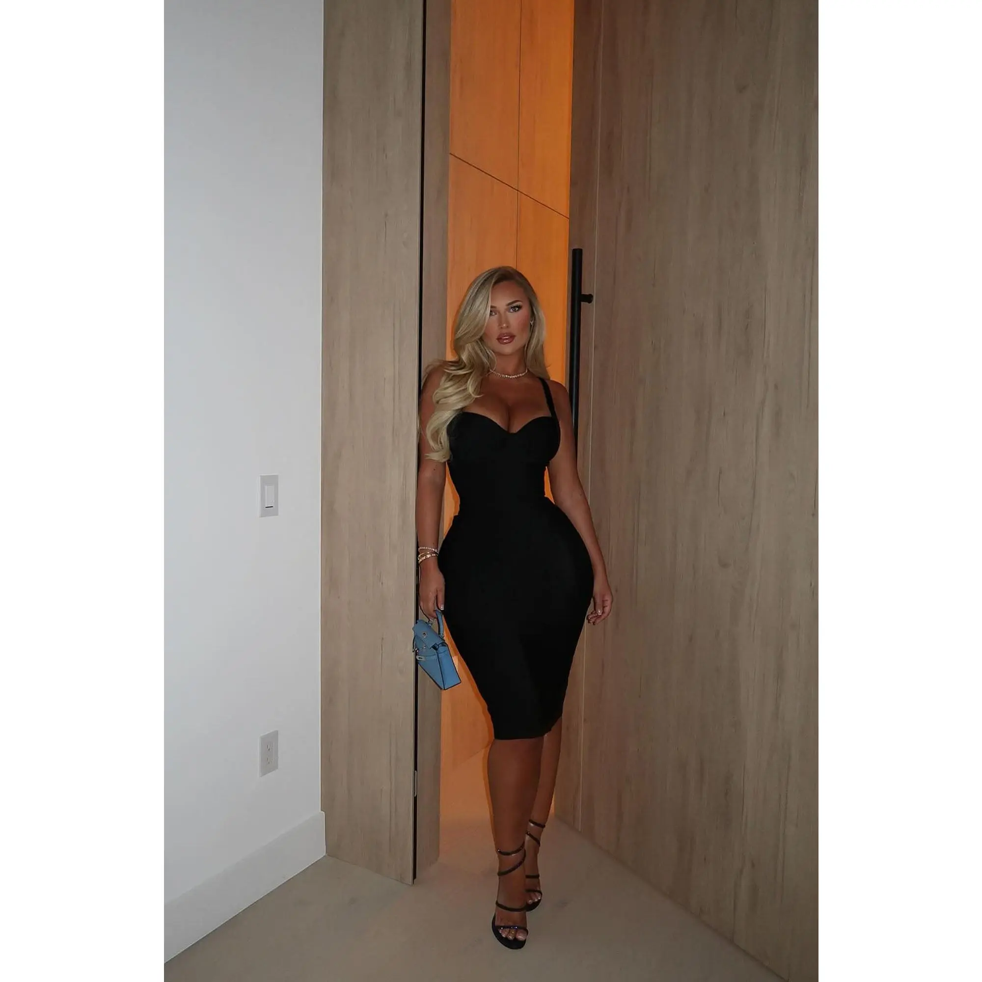 Cierra Bandage Midi Dress - Black