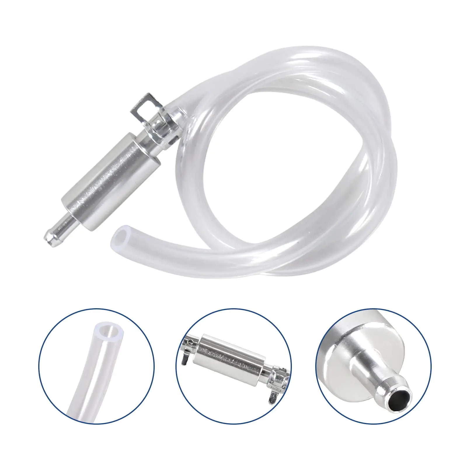 Universal Brake Bleeder Hose Kit with 1-Way Check Valve - Universal Compatibility, Car & Bike Use, Fits Clutch Systems, Soft Tube with Metal Clips Snap On for Secure Hold, Automotive Motorcycle Repair Tool