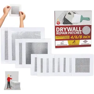 Drywall Repair Kit 12-Pack 4/6/8 Inch  Dry Wall Repair Patch Kit, Wall Patch Kit for Holes Drywall, Sheetrock Repair Kit, Ceiling Mesh Self-Adhesive Drywall Hole Repair Kit