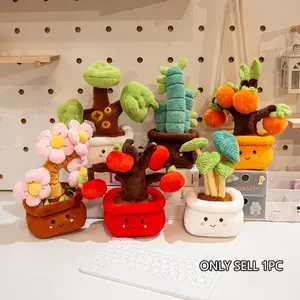 Realistic Potted Plant Office Study Window Shelf Table Decorative Cute Soft Stuffed Stuffies Plush Toy Stuffed Animals, Birthday Graduation Wedding Mother's Day Gift Choice
