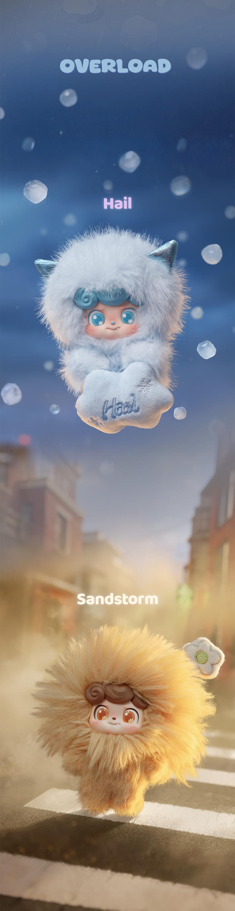 JOTOYS Q.Kid Weather Series MINI Plush Blind Box-Cute Keychain & Bag Charm Collectible Surprise Gift