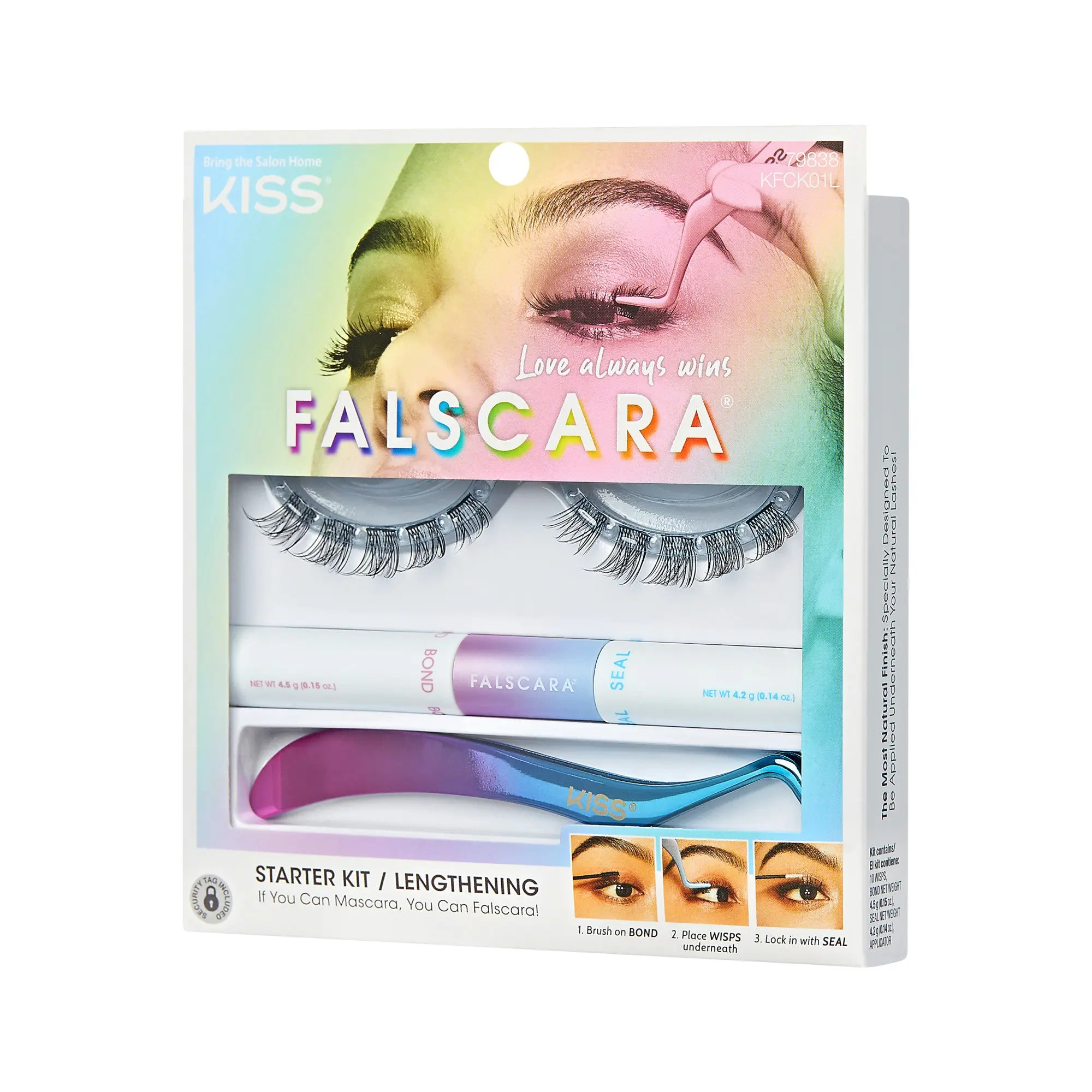 Falscara Pride Starter Kit - 10 Lengthening Natural Wisps