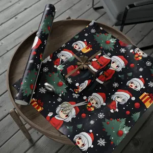 Anime Christmas Wrapping Paper Rolls – Elegant Holiday-Themed Gift Wrap & Scrapbooking Paper for Otaku Xmas Projects