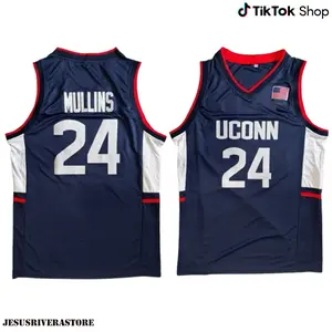 UConn Team Jersey, Custom Name UConn Fan Lover, Braylon Mullins Basketball Mesh Shirt - Unisex Sleeveless Jersey with Reinforced Binding & All-Over Sublimation Print