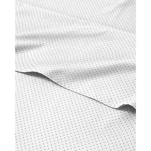 Black Polka Dots Bed Sheet Set – 1 Flat & 1 Fitted Sheet & 2 Pillowcases w/ Deep Pockets – Polka Dot Bedding - Wrinkle & Fade Free - Soft, Breathable and Cooling - Comfy, Luxury Bed Set - Queen Size