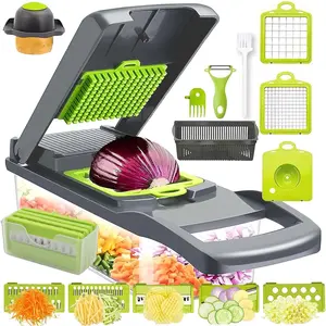 Vegetable Chopper,17 in 1 Kitchen Gadgets Accessories,Food Salad Chopper Vegetable Cutter,Mandolin,Onion Veggie Chopper with Container,Vegetable Slicer,Dicer Chopper Box for Fruit,Potato,Tomato Febvao