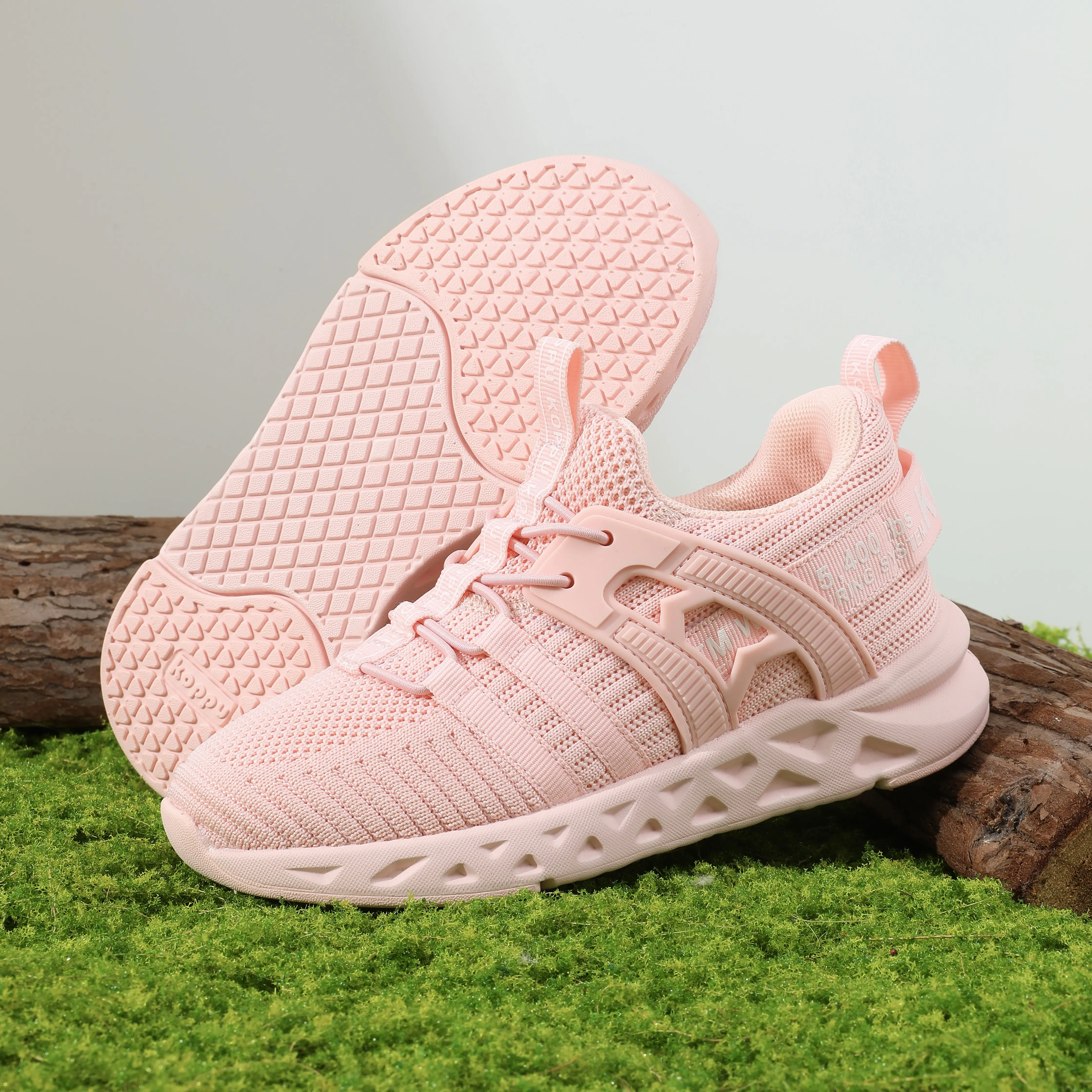 Koppu Kids' Soft Breathable Low-Top Athletic Trainer Sneakers - Cushioned EVA-Rubber Sole, Knit Round Toe, Synthetic, Active Children's School & Running Shoes