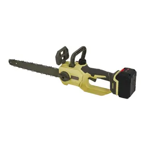 Garvee 12 Inch Mini Cordless, Automatic Chain Tension, Mini Cordless Handheld Chainsaw, 20V Chargeable Cord Less & 2.0AH Battery and Charger for Home (Yellow)