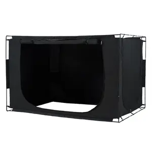 VEVOR Bed Tent,  Pongee Fabric, 3 Doors Breathable Dream Tent with 0.43 in Fiber Poles on Bed Privacy, Full Size 70% Blackout Sleeping Bed Canopy, Fit for Kids Playhouse and Adults Sleeping Tent