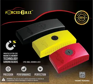 ForcedGRIT Magnetic Sanding System - Adjustable Dial for Ultra Flat Sanding, Self-Correcting Alignment, and Cleaner Shaping for Steel, Aluminum, and Plastic Panels