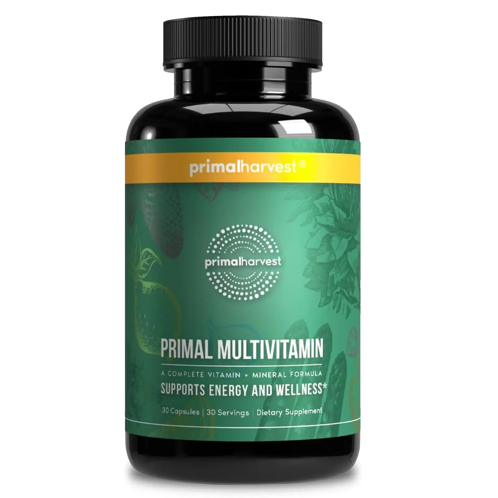 Primal Harvest Primal Multivitamin Dietary Supplement Capsules - 21 Nutrients, Third-Party Tested, Daily Energy, Immune & Bone Support