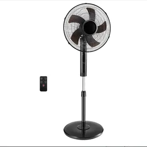 Standing Fan with Remote for Home, Bedroom, Living Room & Covered Balcony – Quiet Portable Fan (3 Speeds, 3 Modes, 80° Osc, 56dB, 15H Timer, Easy to Move Around Home), Adjustable Height