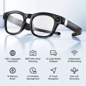G10s AI Glasses with Camera – 8MP Video, Translator, Voice Assistant, Meeting Recorder, Live Stream – Smart Glasses for Work & Travel