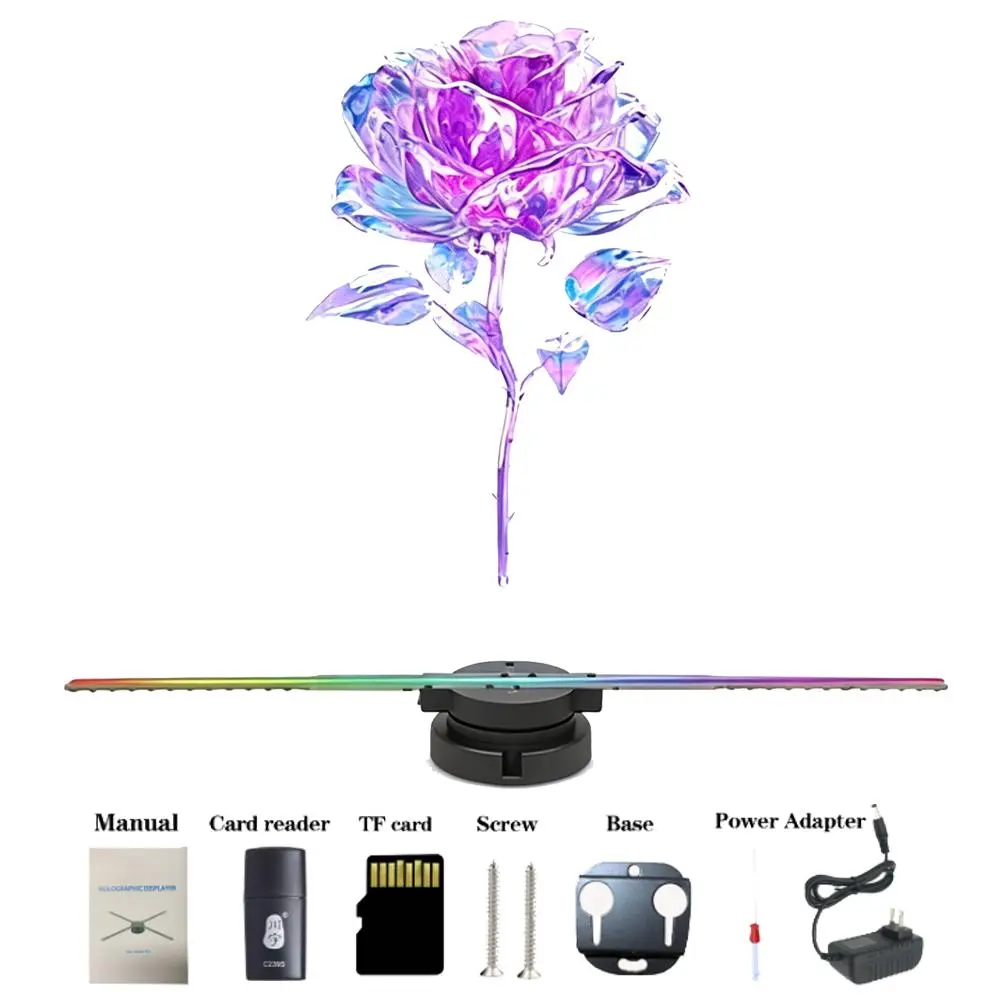 Upgrade Your Store Display! Wireless 16.5” 3D Hologram Fan, Easy Content Management via App & Remote Control, Amazing Floating Hologram Visuals