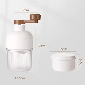 Portable Manual Ice Crusher Shaved Ice Machine Household Mini Ice Crusher Hand Operated Shaved Ice Milkshake Maker for Summer Kitchen Steel Utensils Stainless