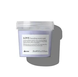 DAVINES Love Smoothing Instant Mask 8oz - Fast Acting Anti-Frizz Formula for Sleek & Smooth Hair Results