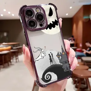 The Nightmares Before Christmas Jacks Phone Case Suitable for iPhone 17 16e 16 15 14 13 12 11 Mini Pro Max Air X XR XSMAX 8 7 Plus Anti Fall Protection Transparent Soft Back Cover Protective Accessories
