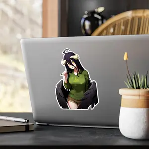 Albedo Overlord Vinyl Decals Sticker, Anime Waifu Weed 420 Sexy Anime Girl, Laptop Decal, Car Sticker, Anime Lover Gift