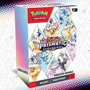 Pokémon Prismatic Evolutions Booster Bundle Live Rip - 6 Packs of 10 Cards & 1 Basic Energy - Scarlet & Violet Expansion - Collectors & Players