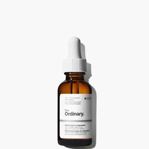 The Ordinary Retinol 0.5% in Squalane, Intermediate Retinol Serum for the Face That Is Anti-Aging and Skin Smoothing, 1 Fl Oz