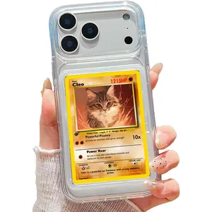 Card/Photo Display Phone Case for iPhone Material & Feel| TCG/Picture Display Top Loaders & Sleeves| Compatible Pokemon Cards, Sports, One Piece, Magic