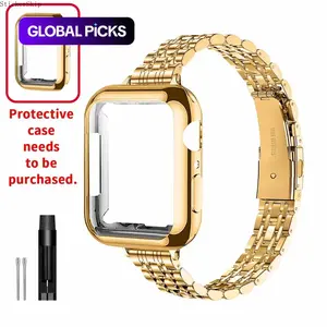 2026 NEW Traditional Women's Stainless Steel Watch Band, Compatible with Apple Watch 41mm, 40mm, 38mm, 45mm, 44mm, 42mm — Fits iWatch Series 9/8/7/6/5/4/3/2/1/SE/SE2, Optional TPU Soft Protective Case, Slimmed-Up Design for Women's Wear