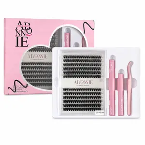 Lash Clusters Kit Natural Individual Lashes Wispy Eyelash Set Mixed Length Individval Eyelash Extensions Kit,Self Grafting False Eyelashes with Tweezers&Glue&Remover,Prefessional Eye Makeup Accessories for Women
