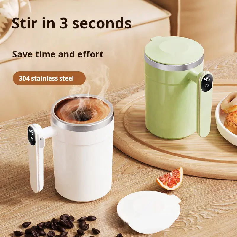 2-in-1 Self Stirring Mug 304 Stainless Steel - Stir in 3 Seconds - Time-Saving & Leak-Proof - Perfect for Busy Lifestyles & Travel