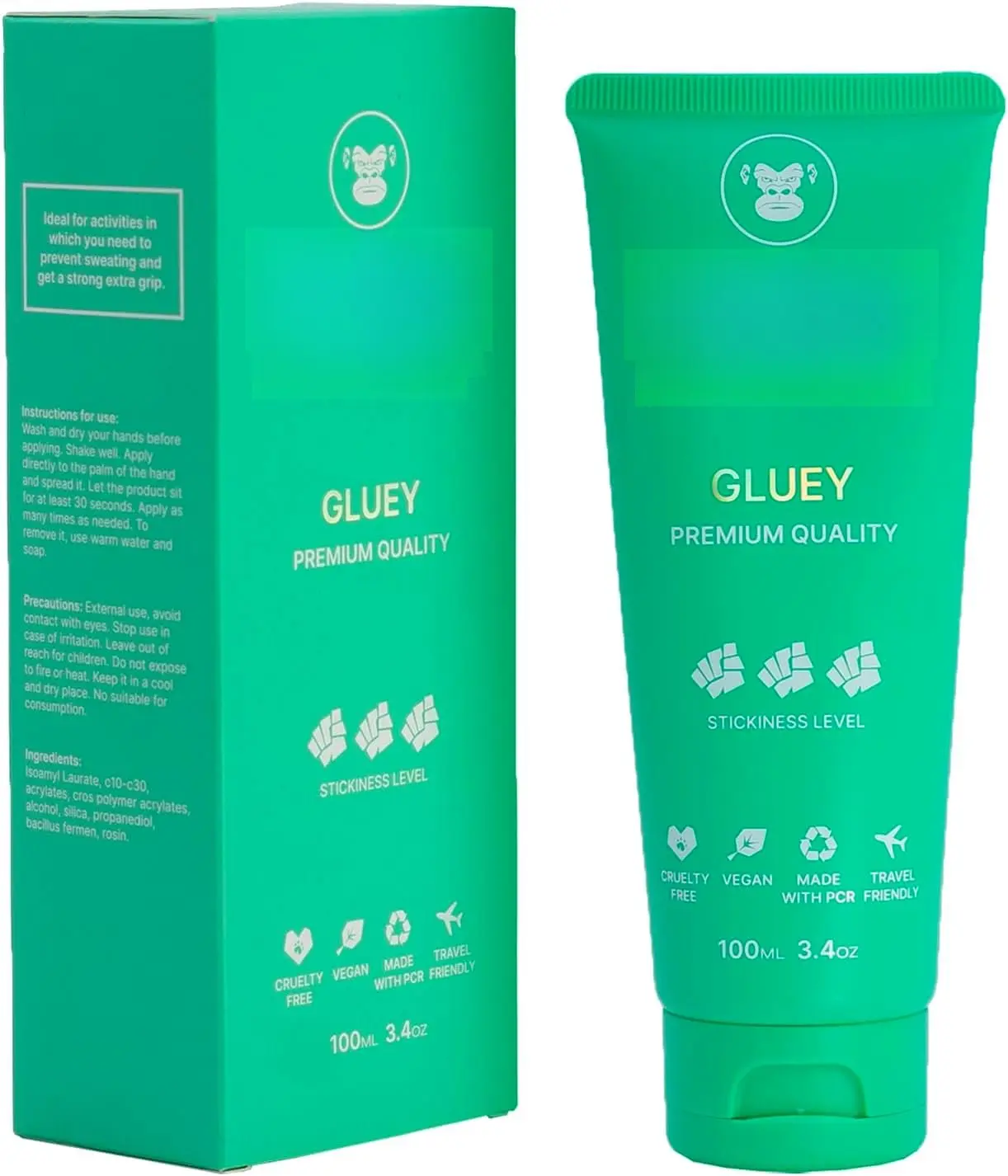 Gel Grip Pole Dance, Calisthenics, Rings, Parkour, Gymnastics, Padel, Tennis and More - High Performance -  Friendly, Vegan, Without  and Petrolatum - 100ml.