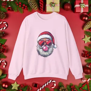 Santa Blowing Bubblegum - Crewneck Sweatshirt