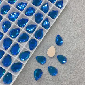10*14mm Pear Flat Back High Quality K9 Crystal Tear Drop Nail Art Rhinestone Beading&DIY