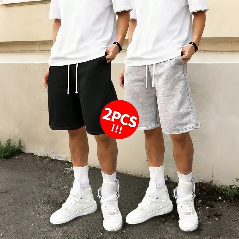2Pack Unisex Knit Casual Sports Sweatpants/Joggers, Loose Summer Bermuda Shorts (Available in a single pack or a two pack) pant