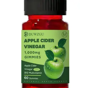 DUWZGU Renfan Apple Cider Vinegar Gummy Candies 1000mg with B12 Multivitamin 60 Gummies Natural Apple applecider eos Sugar-Free