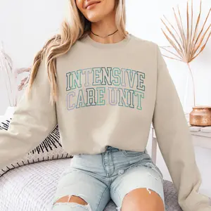 ICU Nurse Short Sleeved T-SHIRT / Sweatshirt , Intensive Care Unit Sweater, ICU Nursing  Unisex Womenswear