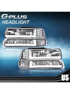 Fit For 2007-2014 Chevy Silverado 1500/2500/3500 Clear Lens Headlights