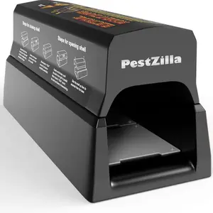Electronic Rodent Zapper Trap with Light - Humane, No-Touch Mouse & Rat Killer, Reusable Indoor Pest Control for Pet & Farm Animal Spaces, Includes AC Adapter