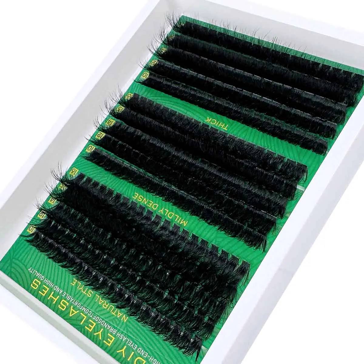 Individual False Eyelashes, 1 Box Mixed Length Natural Look Eyelash Extensions, Self Grafting Curl Eyelashes, Eye Makeup Enhancement False Eyelashes, Cosmetic, Diy Volume Eyelashes, Diy Eyelash Clusters