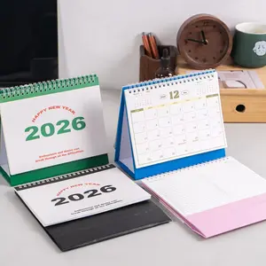 2026 New Gradient Color Desk Calendar, Office Organizer, Small Fresh Desktop Reminder Calendar Decoration, High-Aesthetic Design, Space-Saving Planner, Calendar Display