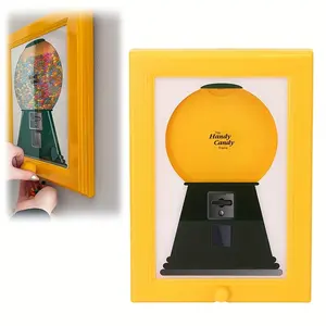 A square picture frame designed to hang on the wall, a candy dispenser perfect for displaying photos while keeping candy, nuts, and pet treats easily accessible, a home decor accessory Home Decoration