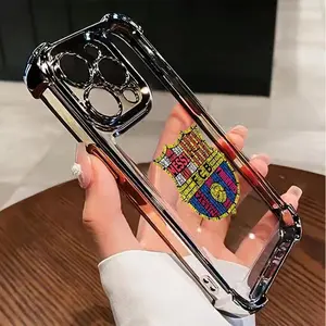 New Fashion Hot B-BarcelonaS Phone Case Suitable for iPhone 17 16 15 14 13 12 11 Pro Max Air Plus, Anti-Falling Transparent Soft Back Cover Protective Shockproof
