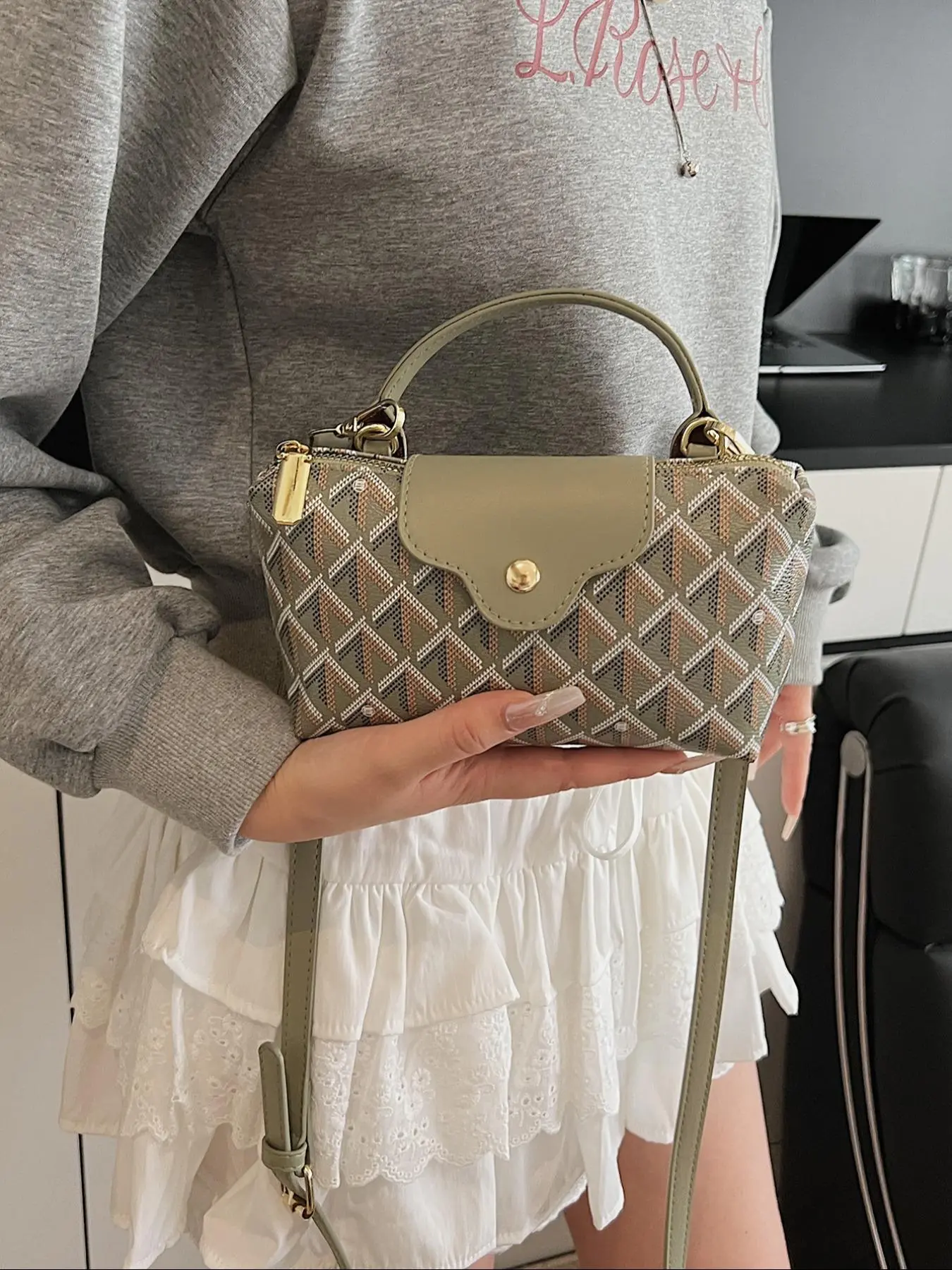 Mother's Day Women's Shoulder Bag, Fashionable Casual Crossbody Handbag with 2 Straps, Fashion Crossbody Bags, Perfect for Parties, Work, and Night Out, Fashionable Versatile Purse