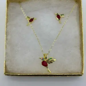 14k gold plated set  chain 20”