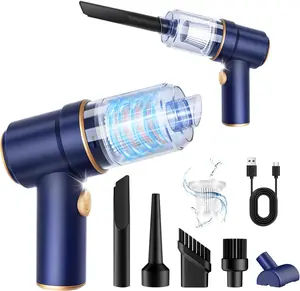 Car Vacuum Cleaner 9000Pa 120W Rechargeable 4000mAh Battery LED Light Multi-Nozzles for Car Home Office Pet 2-in-1 Air Duster