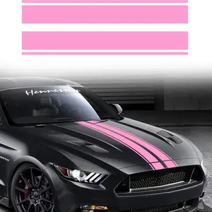 2PCS Multi-color Optional Geometric Graphics Long Car Stickers, Vinyl Car Sticker, Decal For Cars Are Waterproof Easy To Apply Durable Self-adhesive Suitable for Cars Trucks Hoods Scratches Simple Rectangular Design To Enhance Vehicle Recognition