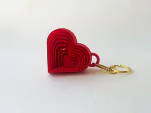 Mom’s Layered Heart Fidget Toy Keychain- High-Quality 3D Printed Keychain Heart for your loved ones