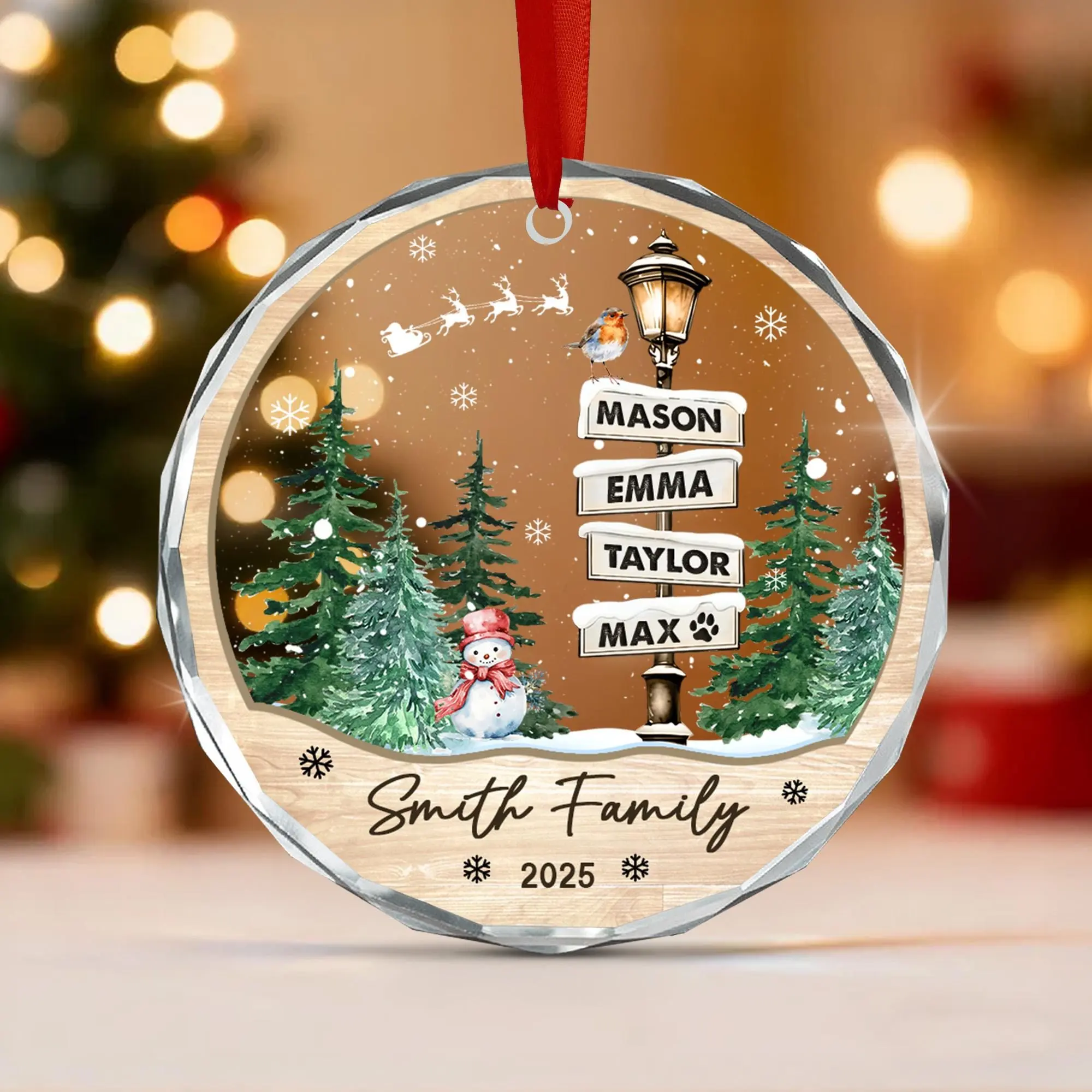 Family Names Christmas Ornament 2026, Personalized Family With Pets Ornaments, New Family Ornament, Vintage Christmas Decor 2026, Fall Decor 2026